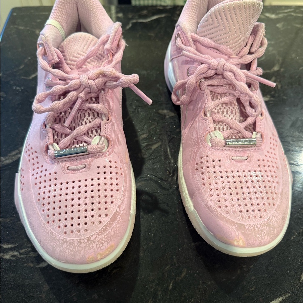 Pink Perforated Sneakers